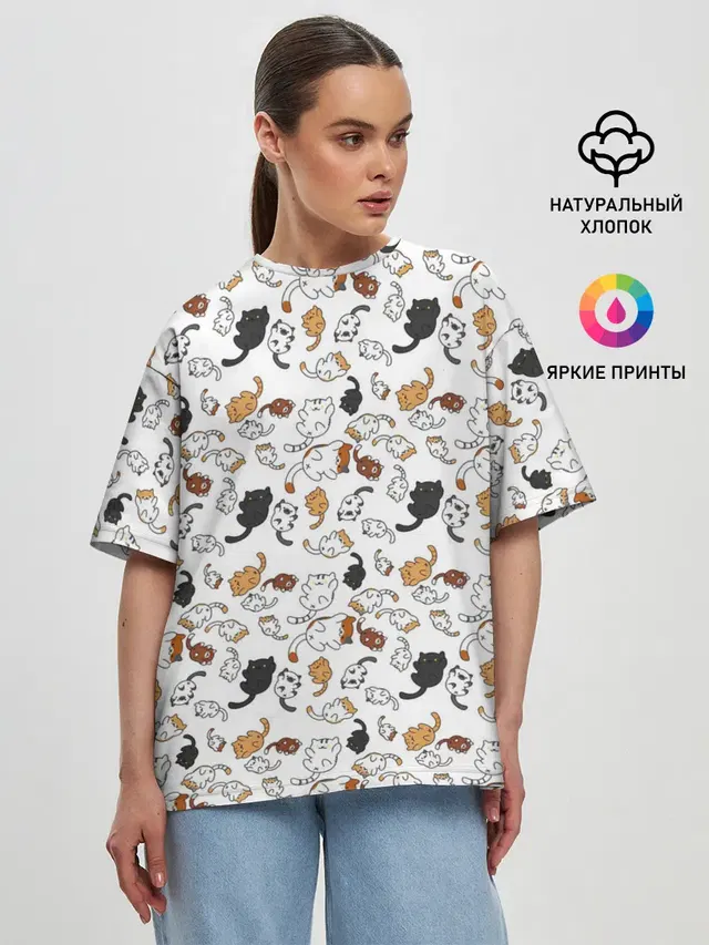 Женская футболка оверсайз