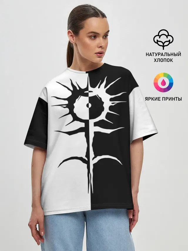 Женская футболка оверсайз