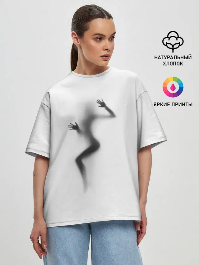 Женская футболка оверсайз