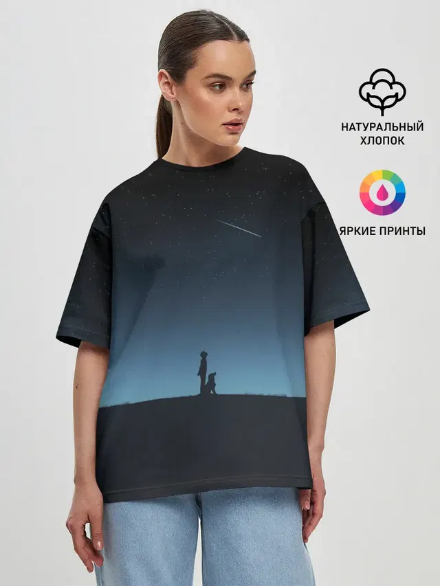 Женская футболка оверсайз