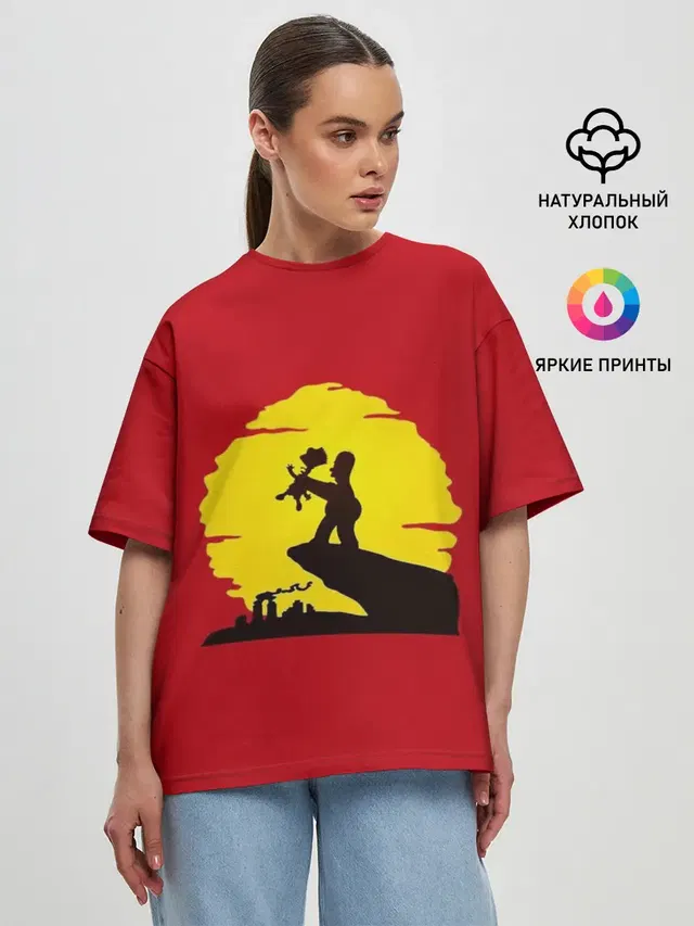 Женская футболка оверсайз