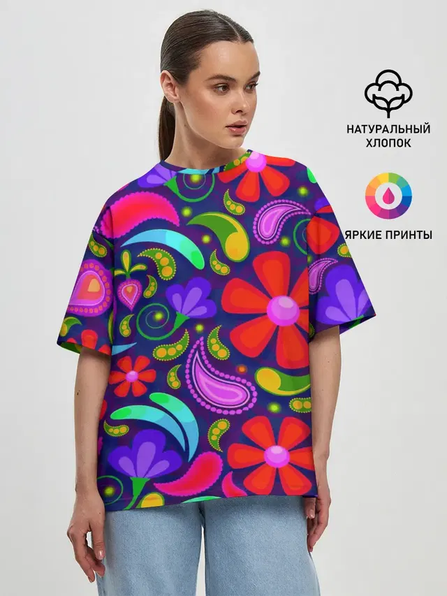 Женская футболка оверсайз