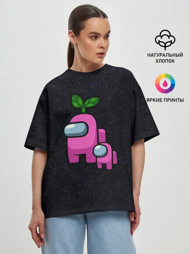 Женская футболка оверсайз