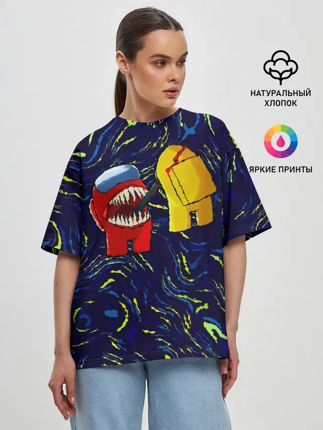 Женская футболка оверсайз