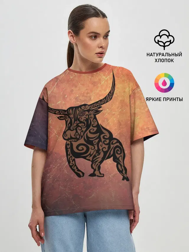 Женская футболка оверсайз