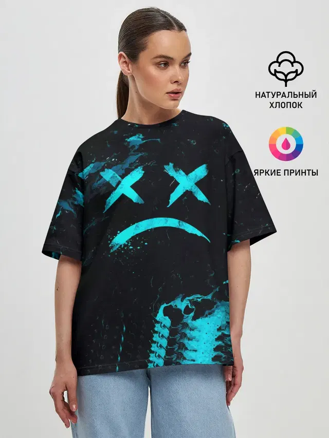 Женская футболка оверсайз