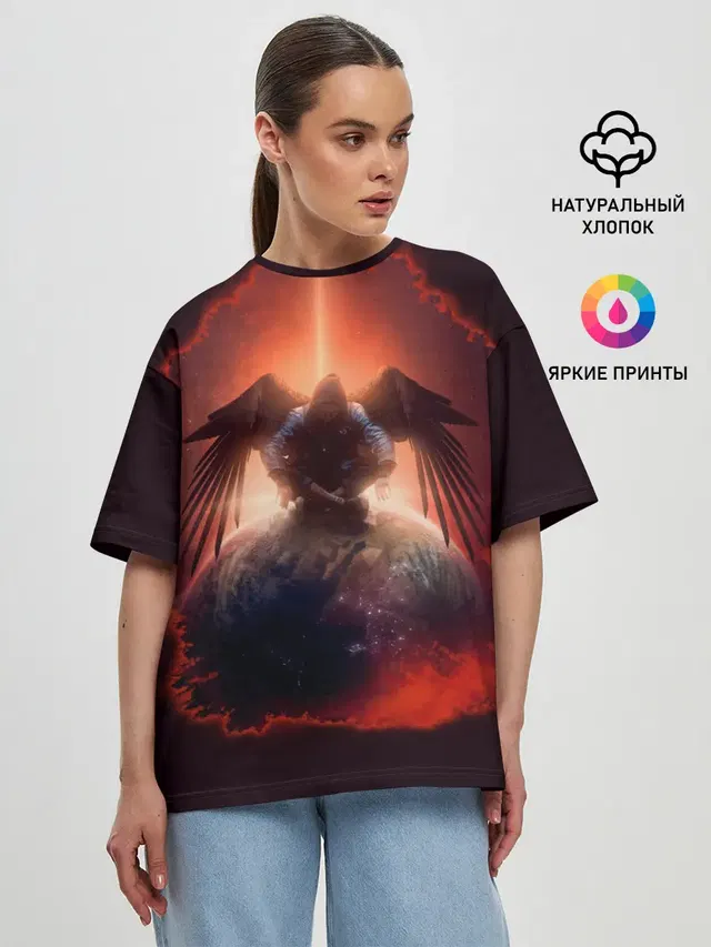 Женская футболка оверсайз