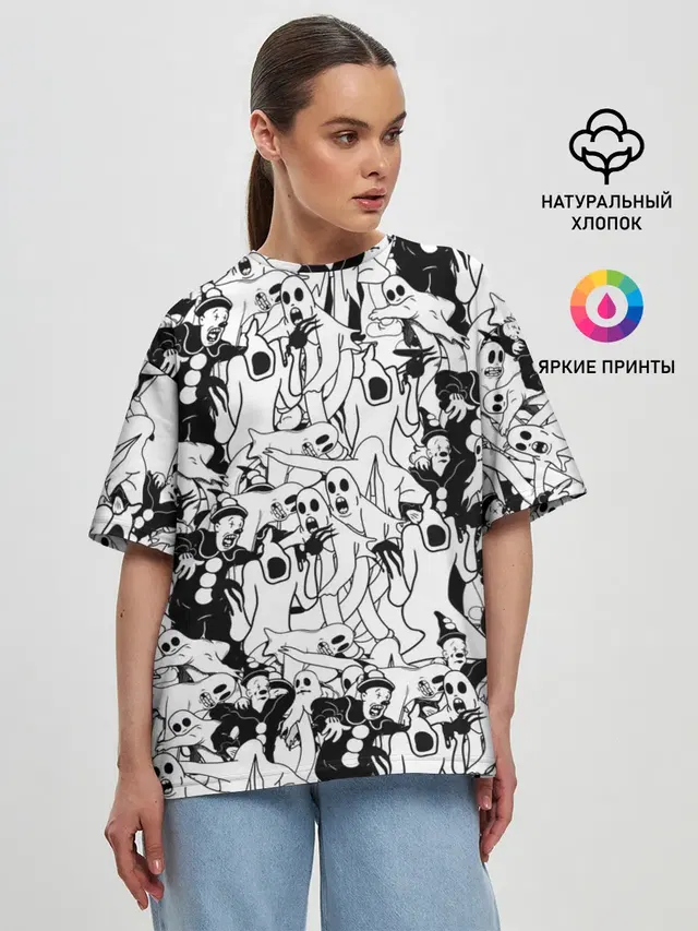 Женская футболка оверсайз