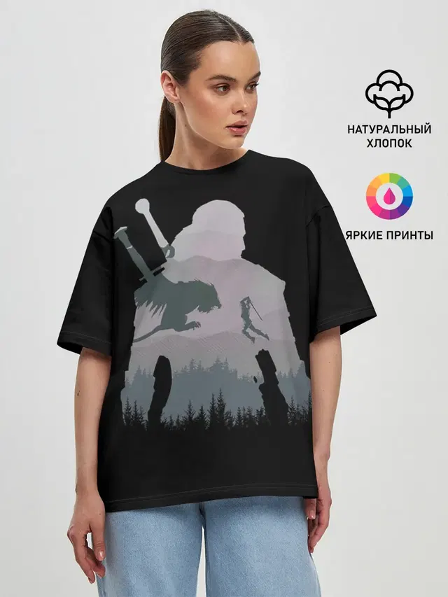 Женская футболка оверсайз