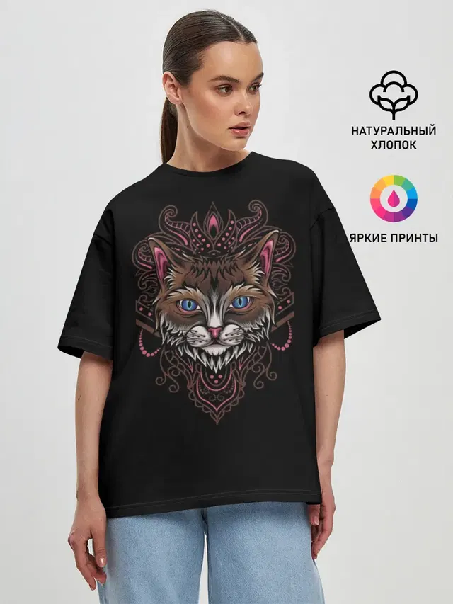 Женская футболка оверсайз