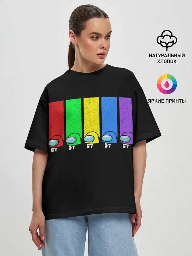 Женская футболка оверсайз