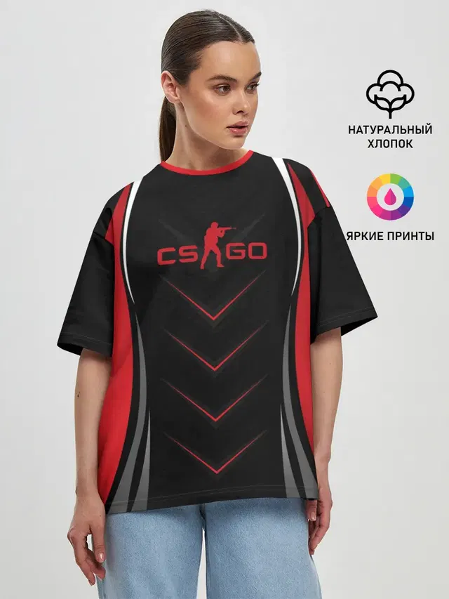 Женская футболка оверсайз