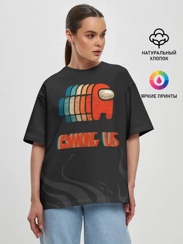 Женская футболка оверсайз