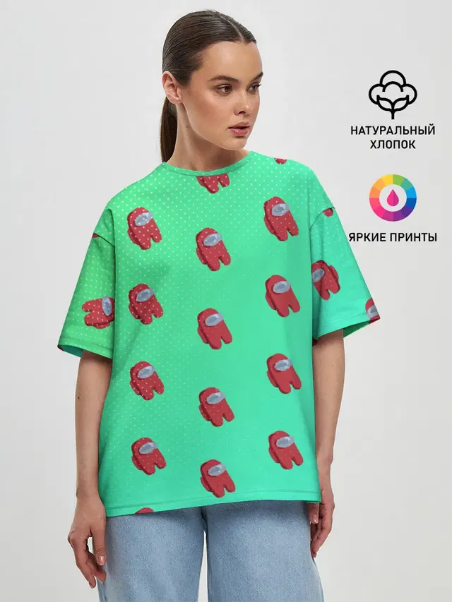 Женская футболка оверсайз