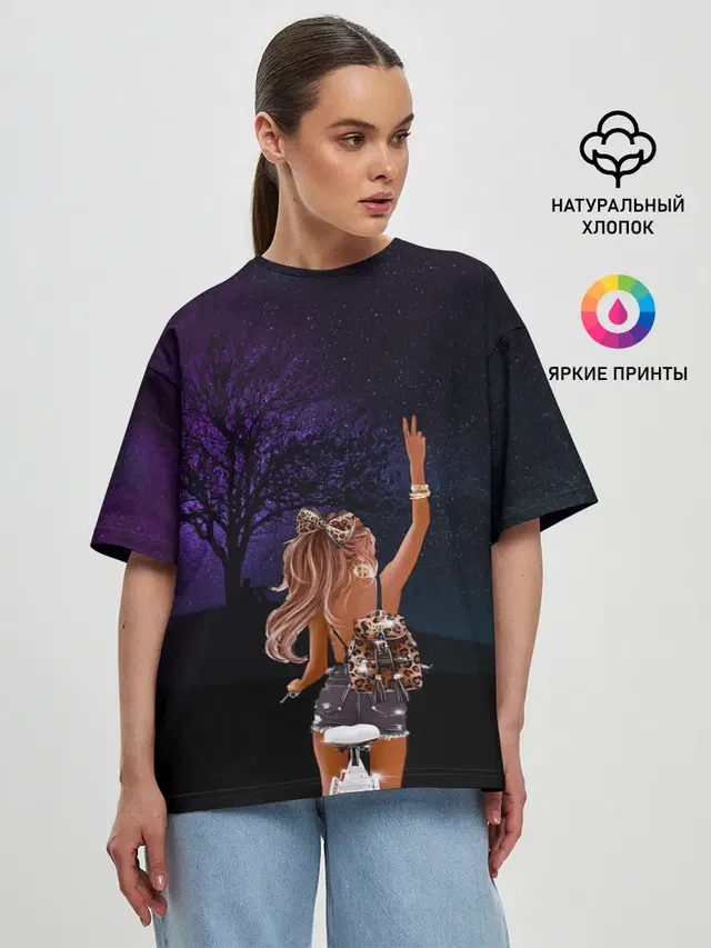 Женская футболка оверсайз