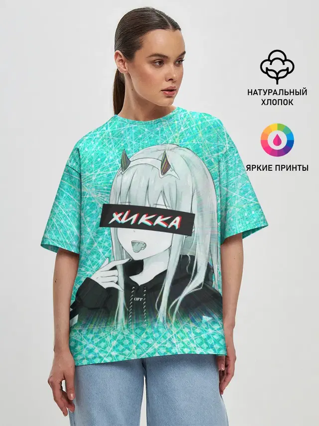 Женская футболка оверсайз