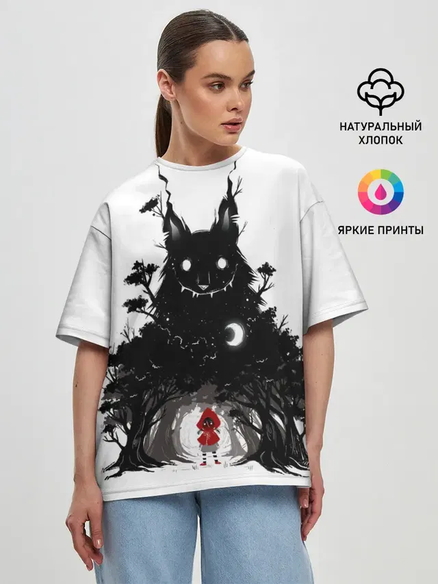 Женская футболка оверсайз