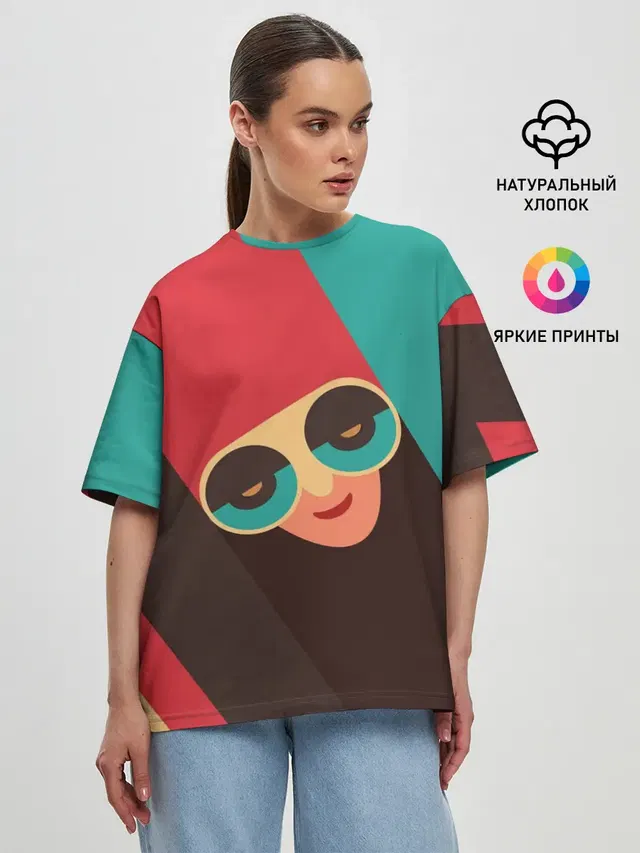 Женская футболка оверсайз