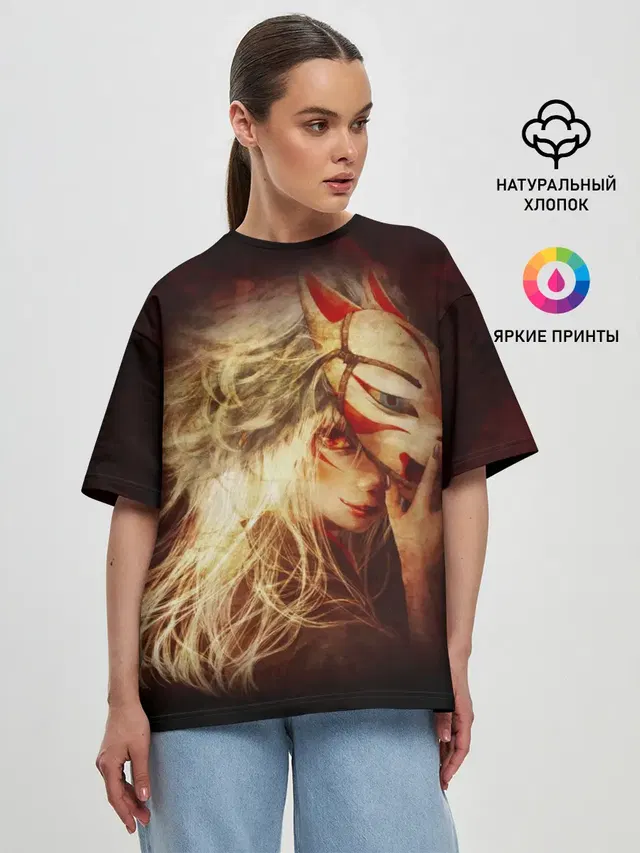 Женская футболка оверсайз