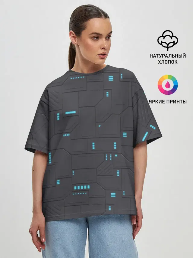 Женская футболка оверсайз