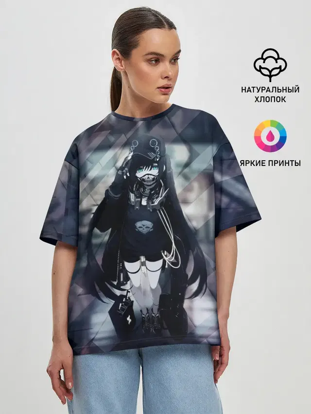 Женская футболка оверсайз