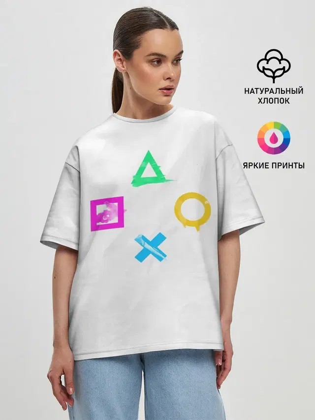 Женская футболка оверсайз