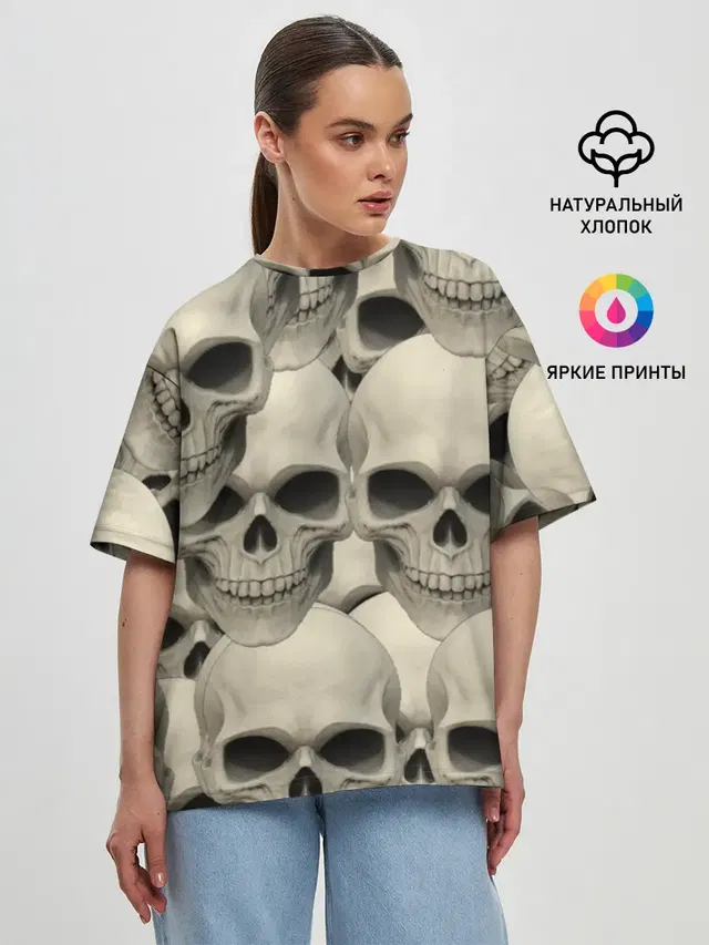 Женская футболка оверсайз