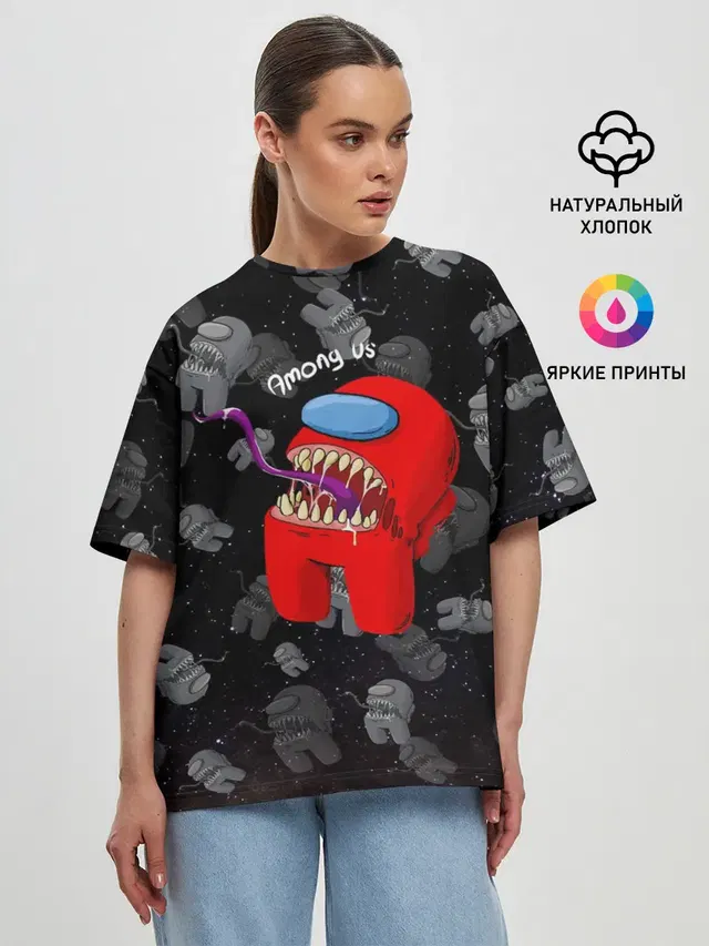 Женская футболка оверсайз
