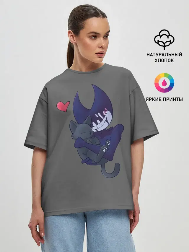 Женская футболка оверсайз