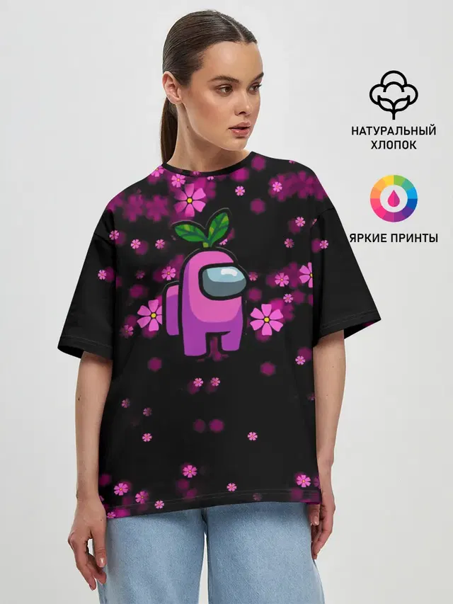 Женская футболка оверсайз