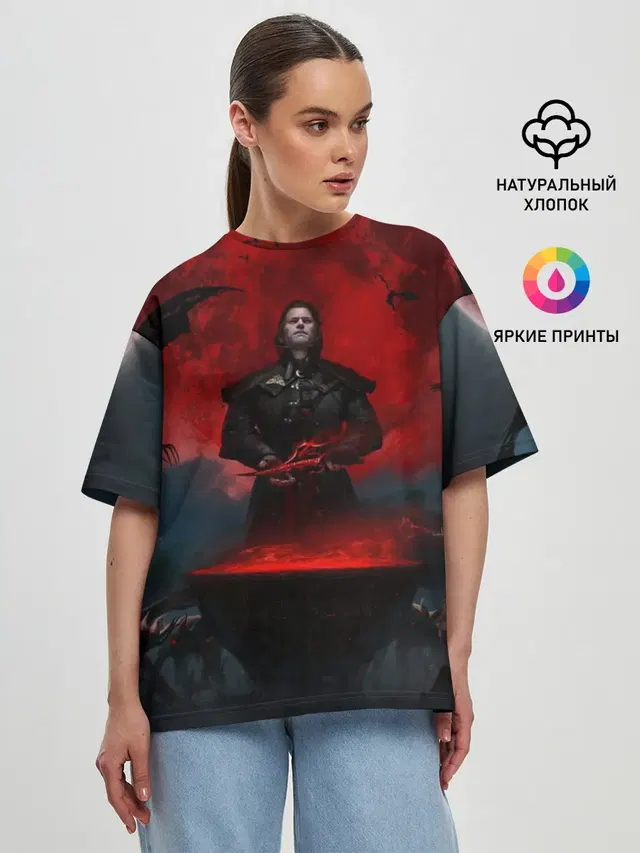 Женская футболка оверсайз