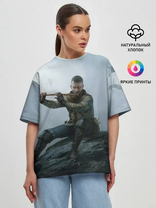 Женская футболка оверсайз