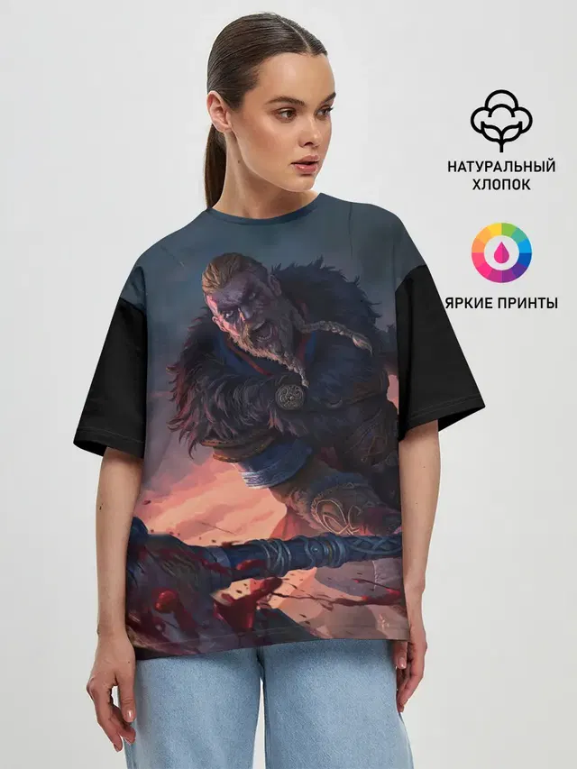 Женская футболка оверсайз