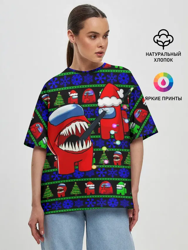 Женская футболка оверсайз