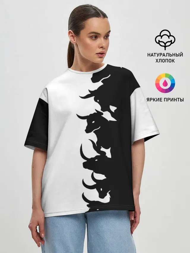 Женская футболка оверсайз