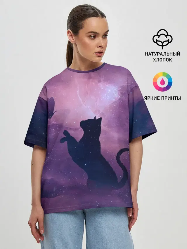 Женская футболка оверсайз