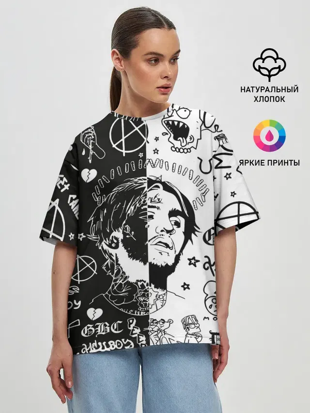 Женская футболка оверсайз