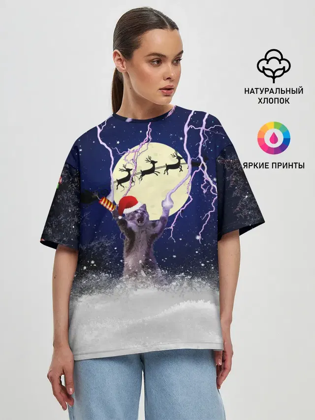 Женская футболка оверсайз