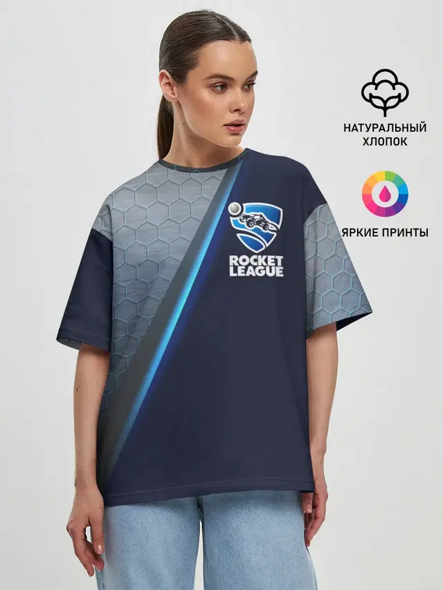 Женская футболка оверсайз с принтом «Rocket League»