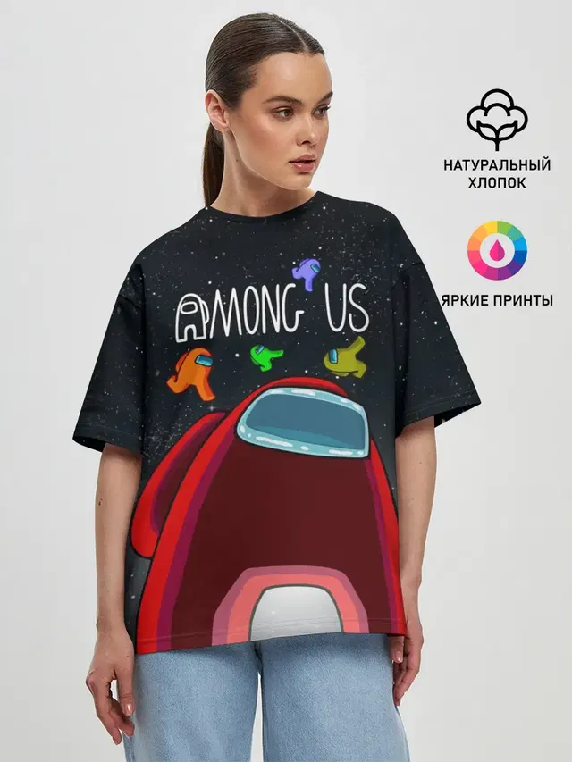 Женская футболка оверсайз