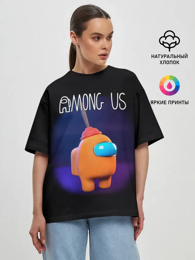Женская футболка оверсайз