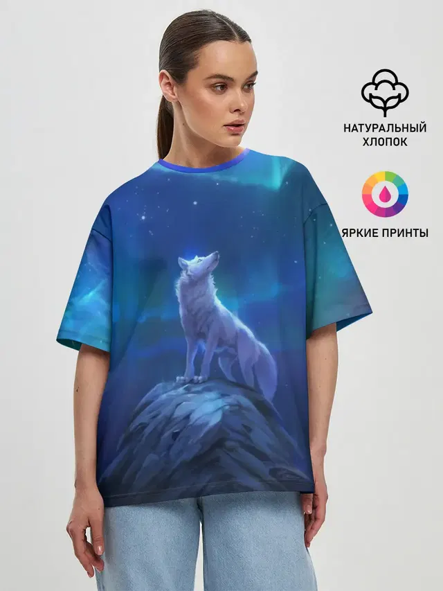 Женская футболка оверсайз