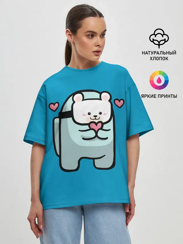 Женская футболка оверсайз
