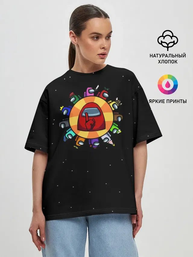 Женская футболка оверсайз