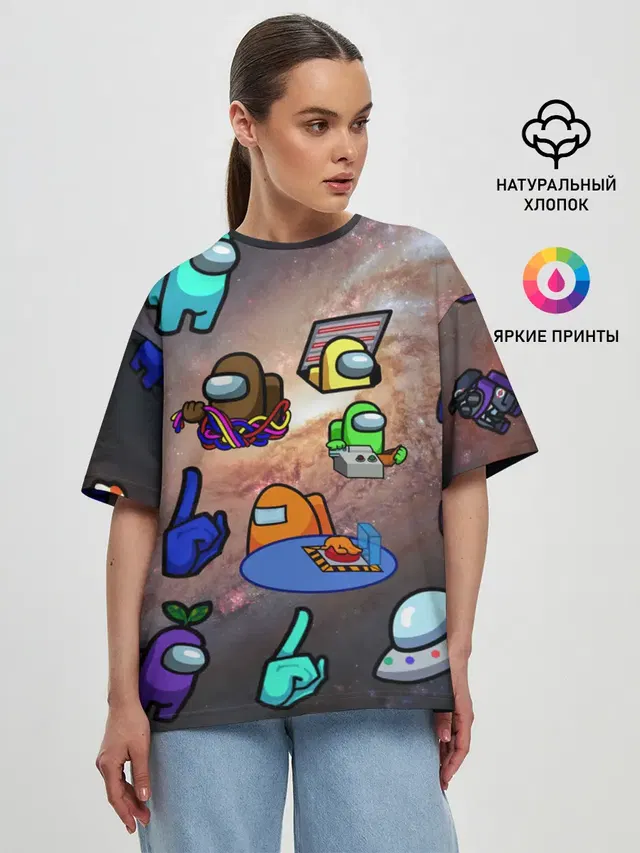 Женская футболка оверсайз
