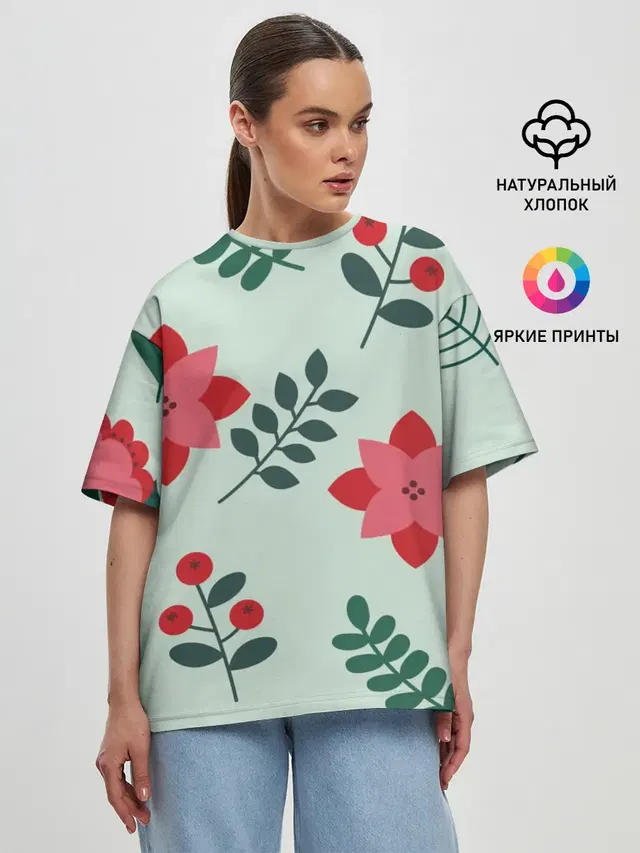 Женская футболка оверсайз