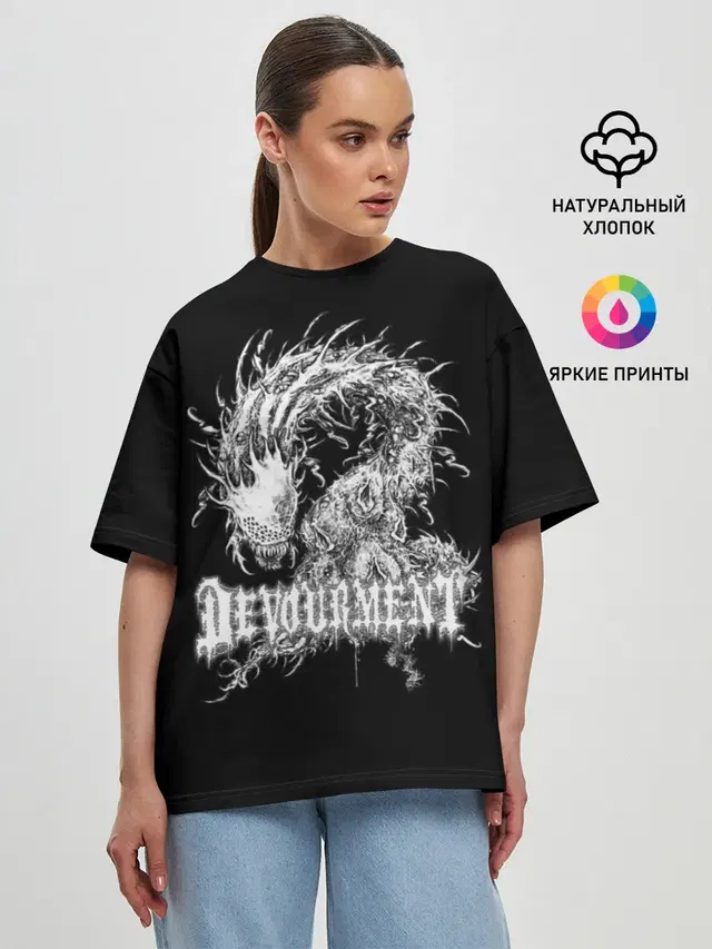 Женская футболка оверсайз