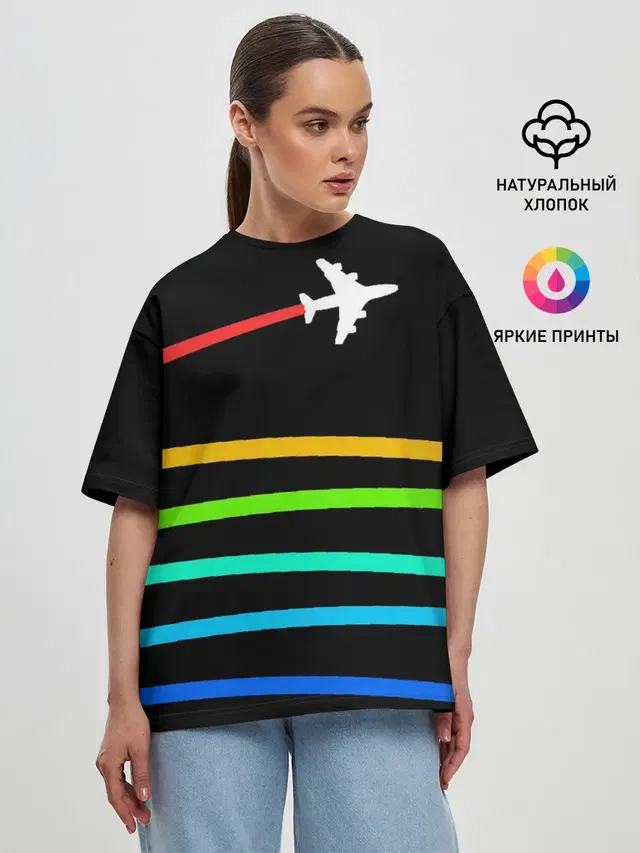 Женская футболка оверсайз