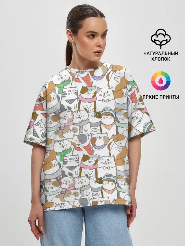 Женская футболка оверсайз