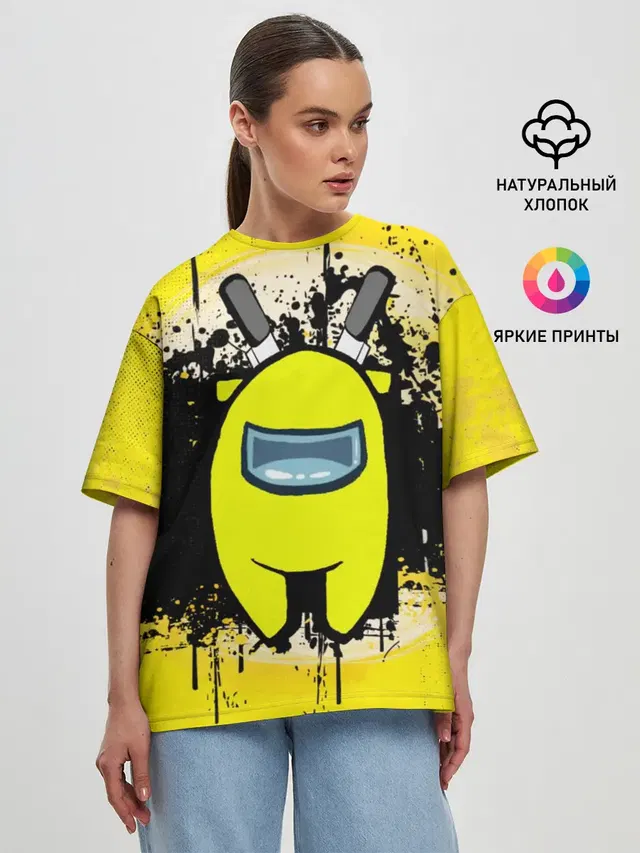 Женская футболка оверсайз